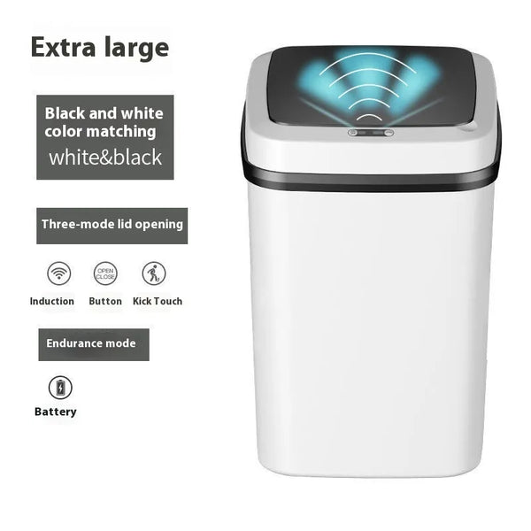 Household Fully Automatic Induction Smart Trash Can With Lid